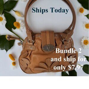 Barr & Barr New York Brown Leather Purse Shoulder Hand Bag & Dust Bag 11144